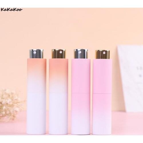 8ml Mini Perfume Spray Bottle Gradient Color Portable Refillable Liquid Empty Bottle Packing Atomizer Cosmetic Container Travel