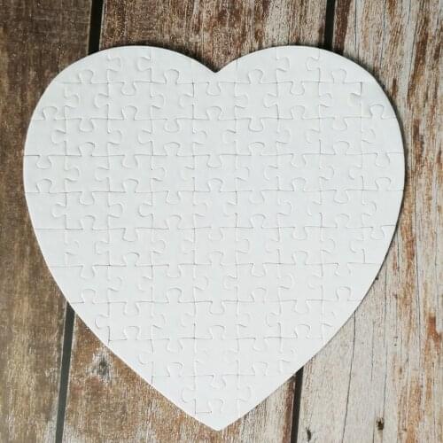 Blank Heart Shaped Puzzles 75pieces Sublimation Blank Pearl Jigsaw DIY Puzzle Wedding Birthday Valentines Day Party Favor Gift