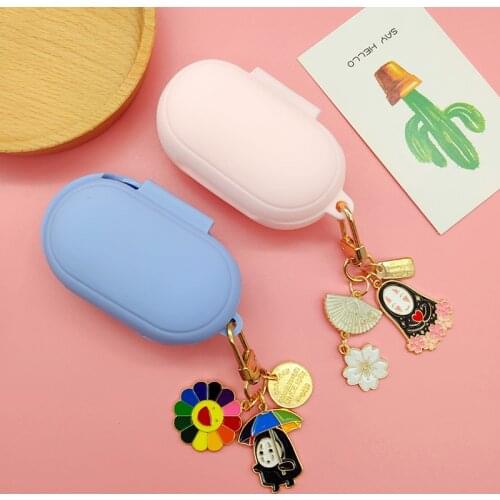 Cute Cartoon Boy Cherry Flower Silicone Cover for Samsung Galaxy Buds 2019/ Buds+ Plus Case Bluetooth Earphone Cover Accessories
