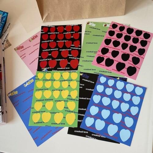 Cute Irregular Loving Heart Stickers DIY Scrapbooking Journal Phone Computer Diary Album Stationery Decoration Kawaii Sticker