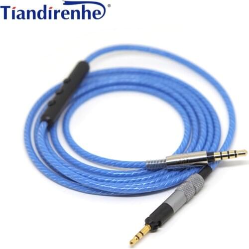 New Headphone Replacement Cable for Sennheiser HD598 HD558 HD518 HD 598 Headset 3.5mm to 2.5mm Stereo Bass Audio Cables with mic