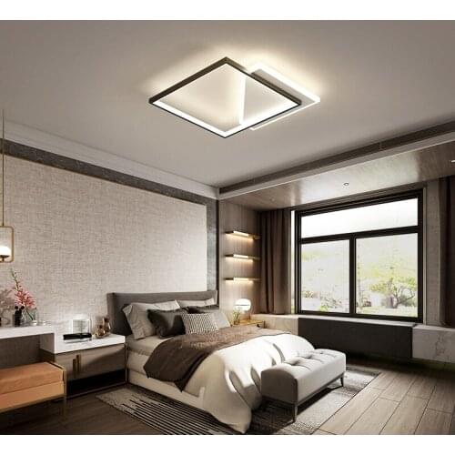 Modern LED Ceiling Light for Living Room Square Celling Chandelier With Remote Control Bedroom Lamp Home Decor Light Fixture