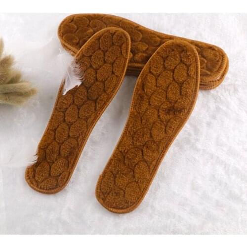 Winter Warm Cotton Plush Insole For Men Women Comfortable Thickened All-Matched Deodorant Durable Sports Insole Unisex Shoe Pad