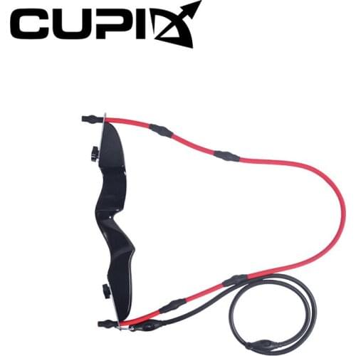 Exerciser Trainer Puller Rubber Band with Bow Riser Latex Rubber Band Archery Equipment Exerciser Stainless steel sheet