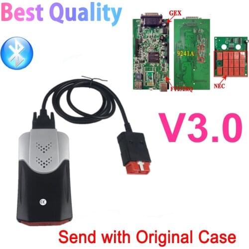 V3.0 Green PCB New vci vd tcs cdp pro plus with Bluetooth For Cars Trucks OBDII OBD2 Scanner Diagnostic tools 10pcs by DHL