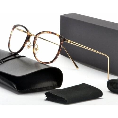 Vintage Optical Eyeglasses Women Frame Oval Metal Unisex eyewear Female Eye Glasses lady Leopard Eyewear Prescription Glasses NX