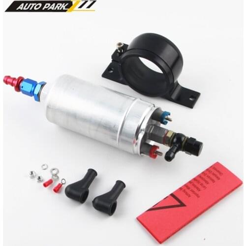 High QUALITY External Fuel Pump 044 OEM: 0580 254 044 Poulor 300lph AN6 push on fitting single pump bracket FP044I