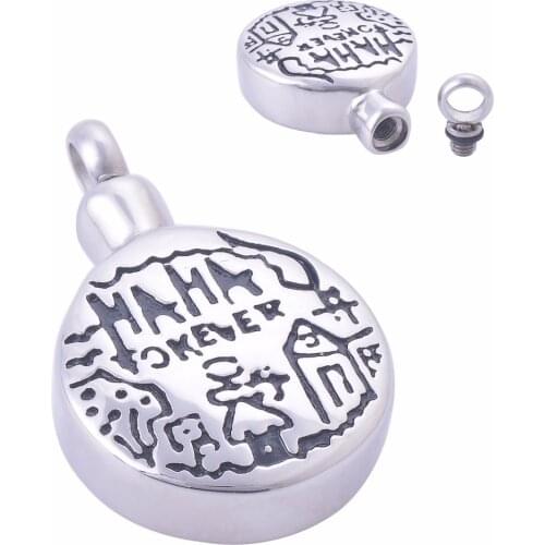 Stainless Steel Jewelry Memorial Mom Pendant Urn Locket Necklace High Quality Polish Name Engraved