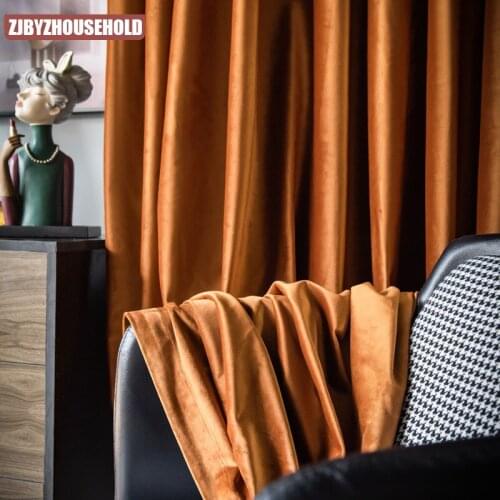 Modern Solid Velvet Curtains for Living Room Fabric Drapes Blackout Curtain for Bedroom Custom Window Treatments Panel Blind