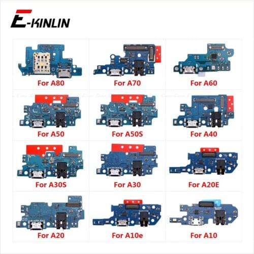 Charging Port Connector Board Parts Flex Cable Microphone Mic For Samsung Galaxy A80 A70 A60 A50S A50 A40 A30S A30 A20E A20 A10