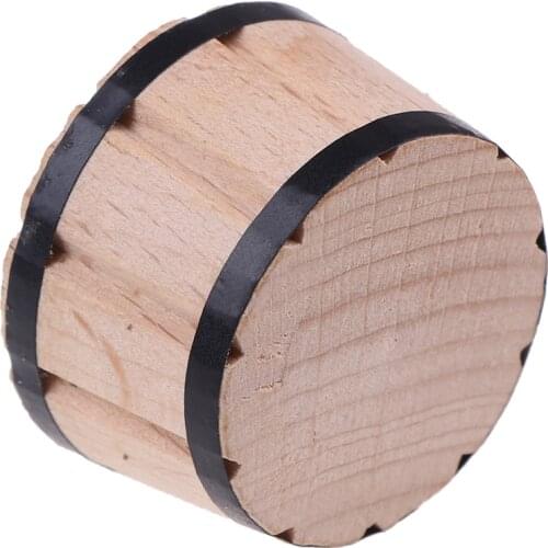 1:12 Dollhouse Miniatures Wooden Basin Wooden Barrel Furniture Accessories
