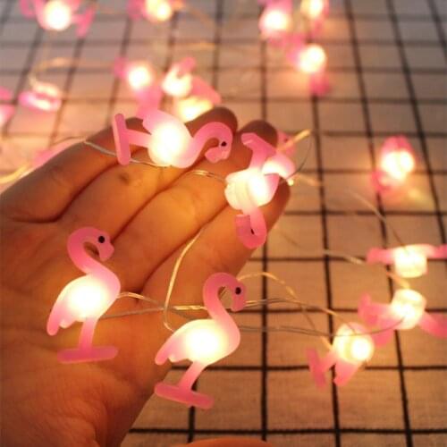 1set Flamingo LED light DIY Flamingo party Disposable tableware Birthday Party Wedding Decoration Hawaii Party Supplies