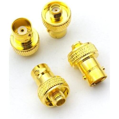 1000PCS Gold plated BNC female jack to SMA female jack RF coax adapter
