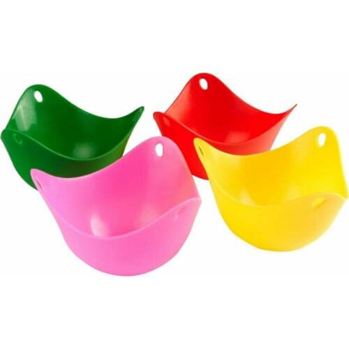 4x Silicone Egg Cooking Poacher Poached Egg Maker For Kitchen Microwave
