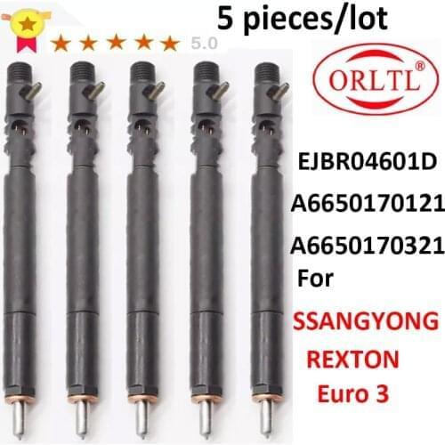 5 pieces/lot Diesel Common Rail Fuel injector EJBR0 4601D OEM a6650170121 EJBR04601D a6650170321 for SSANGYONG REXTON Euro 3