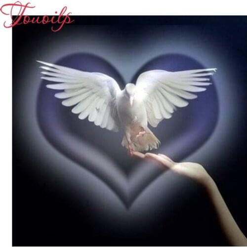 5D diy diamond embroidery cross full square round drill diamond painting Love pigeon Cross Stitch Rhinestone mosaic home