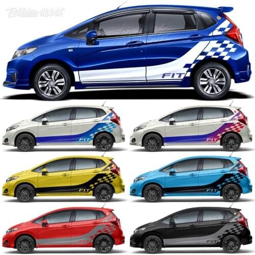 Car stickers For Honda GK5 JAZZ FIT car stickers pull flowers GK5 JAZZ FIT body decoration modified car stickers