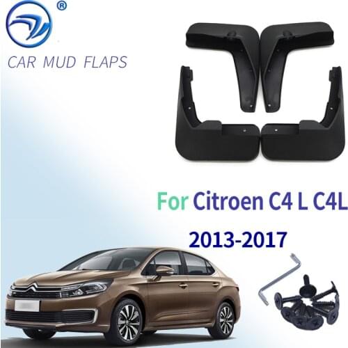 Car Front Rear Mudguards For Citroen C4 L C4L 2013 2014 2015 2016 2017 Sedan Accessories Mud Flap 1Set Fenders