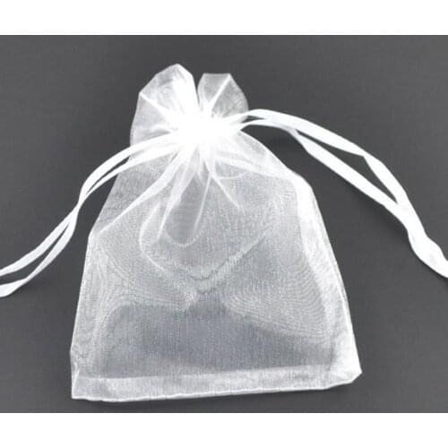 Free shiipng!!!!500pcs/lot White Organza Wedding Gift Bags&Pouches 12x9cm