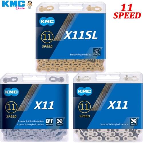 KMC X11 Chain 116L 118L X11EPT X11SL X11EL Mountain Bicycle Chains Original MTB Road Bike Chian for Shimano/SRAM/Campagnolo