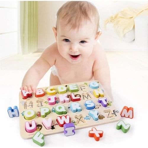 Kids Wooden Number Letter Shape Matching Recognition Board Toddler Early Education Cognition Toy