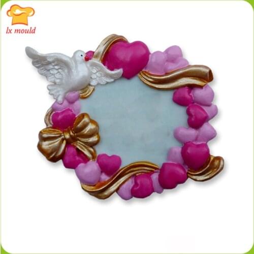 LXYY Mould Name Plate Molds Heart-Shaped Silicone Moulds Festival