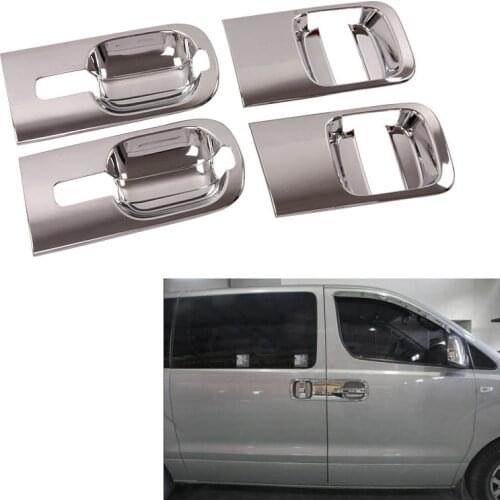 6Pcs/Set Car ABS Chrome Door Handle Bowls Cover for Hyundai Grand Starex H1 I800 2018-2020 Car Accessories