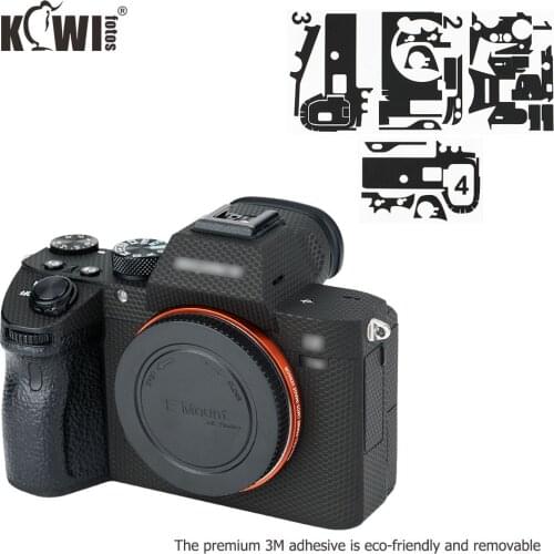 KIWIFOTOS Anti-Slide Protective Skin Film For Sony a7 III a7R III 3M Sticker Camera Cover Portable Bag Accessories Matrix Black