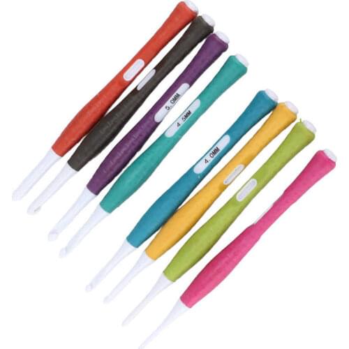 Adhesive Fastener Tape Double-sided tape Crochet Hooks Plastic Sweater Needle TPR Colored Weaving Tools for Handicraft