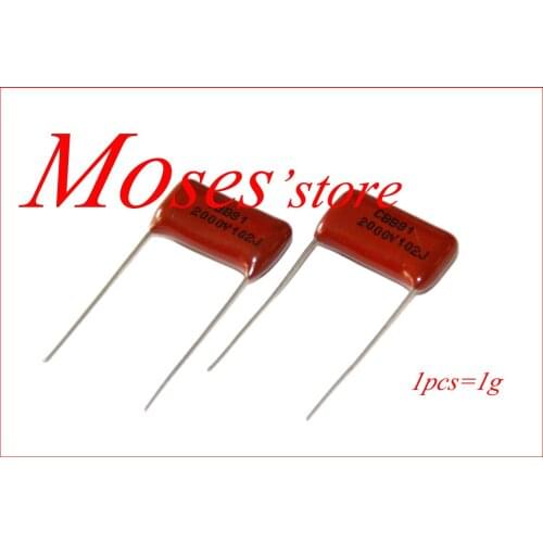 2000v 102 102J 0.001uf 1nf 1000pf Capacitor 100% New Original Capacitance CBB81 Polypropylene Film Capacitors pitch P15MM 500pcs