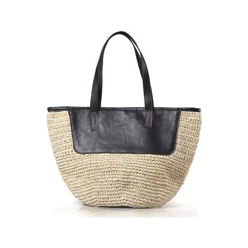 47x29CM Summer Section Straw Bag Wind Simple Holiday Handbag Shoulder Bag A2971