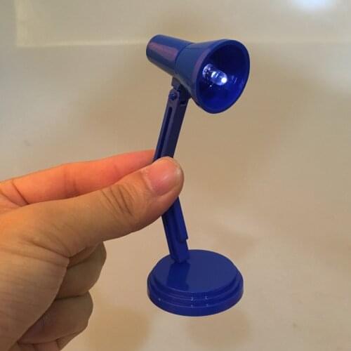 1/6 Scale Blue LED Desk Lamp Model Furniture for /BJD Dollhouse Accessory Kids Pretend Play Toy