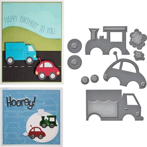 Metal Cutting Dies Cut Die Mold Small Truck Decoration Scrapbook Paper Craft Knife Mould Blade Punch Stencils Dies
