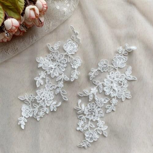 Ivory Applique Medallions Piece Lace Embroidery Applique Lace DIY Wedding Dress Or Veil Lace