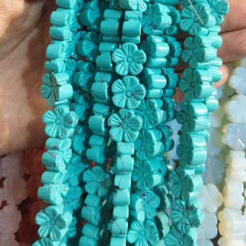 Natural Stone Crystal Tiger Eye Lapis Lazuli Beaded Jewelry Making 14*8mm Flower Carving Loose Beads DIY Bracelet Necklace Parts