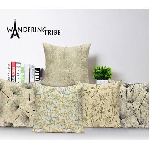Farmhouse Cushions Cover Flower Decorative Pillowcase Dandelion Floral Pillows Cases Plant Home Decor Cushion Covers Kissenbezug