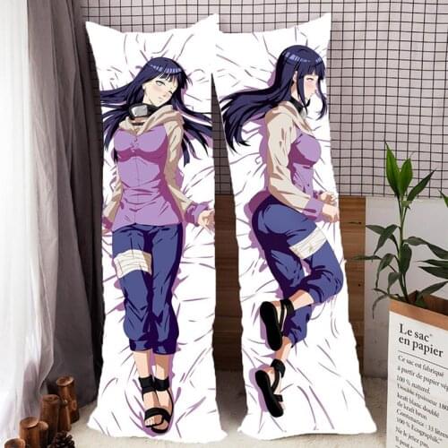 Hinata Hyuga Dakimakura Hugging Body Pillow Case Cartoon Anime Polyester Peachskin Pillow Case Cushion Covers