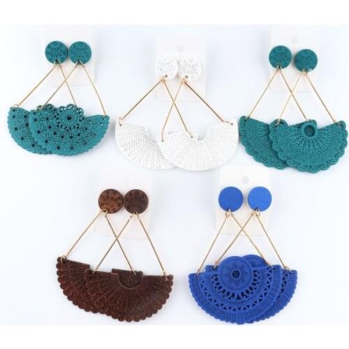 2020 Newest Drop Wooden Earrings can mixed 5 designs