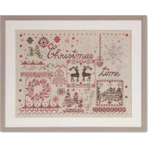 Merry Christmas cross stitch kit cartoon design DMC cotton thread 14ct 11ct linen flaxen canvas embroidery DIY needlework