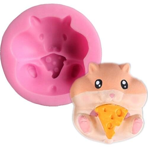 Hamster Cheese Modeling Silicone Mold Kitchen Baking DIY Cake Decorating Mold Chocolate Mold Hamster Modeling Silicone Mold