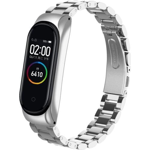 Wristwatch Bracelet Replacement Strap for Mi band 5 4 3 Strap Milanese Loop Steel Wrist Band Strap for Xiaomi Mi band 3 4 5