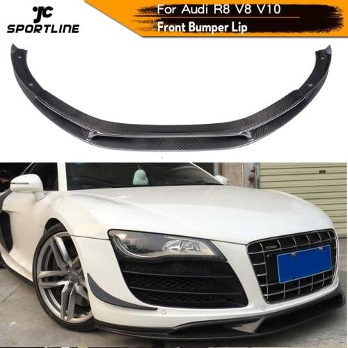 Carbon Fiber / FRP Front Bumper Lip Spoiler Splitters for Audi R8 V8 V10 Coupe Convertible 2-Door 2008 - 2015