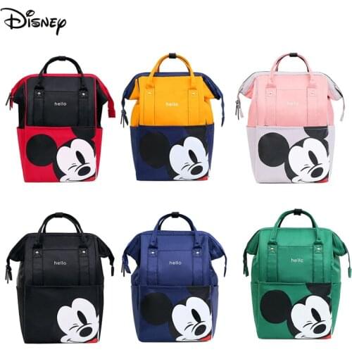 Disney Mickey Minnie Diaper Bag Multifunction Large Capacity Fashion Baby Mommy Goods Wet Backpack Nappy Maternity Accessories