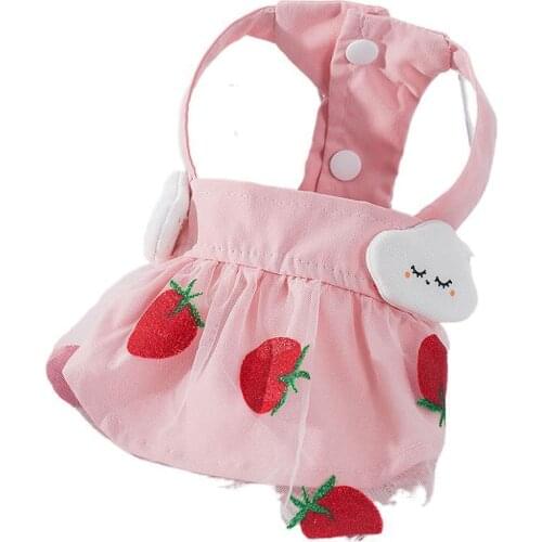 Pet Skirt for Small Dog Cat Strawberry Princess Dress Dog Thin Sweet Dress Dog Cat Pet Chihuahua Teddy Clothing