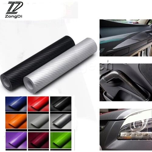 ZD 30*127cm Car Accessories For Hyundai Tucson 2017 Solaris ix35 i30 Suzuki Swift Mitsubish ASX Car-styling Carbon Fiber Sticker