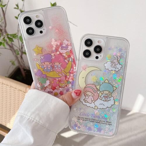 For iPhone 12 Pro Max Liquid Hard Phone Shell For iPhone 11 6 6S 7 8 Plus X XR SE Cases Dynamic Quicksand Cute flower Case Capa