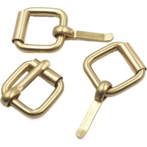 1Pcs Brass Durable Hand Bag Shoe Strap Belt Web Adjust Roller Pin Buckle Snap Rectangle Ring DIY Leather Craft Decor Accessories