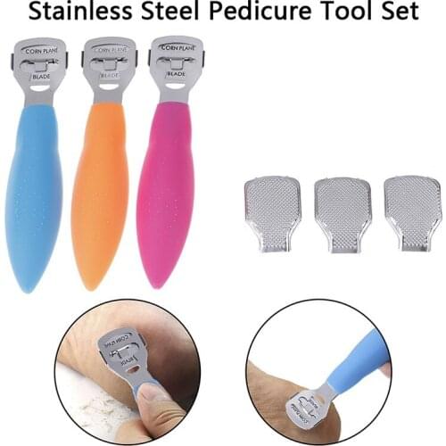 10 Blades Foot Care Tool Stainless Steel Foot Skin Shaver Corn Cuticle Cutter Remover Rasp Pedicure File Foot Callus