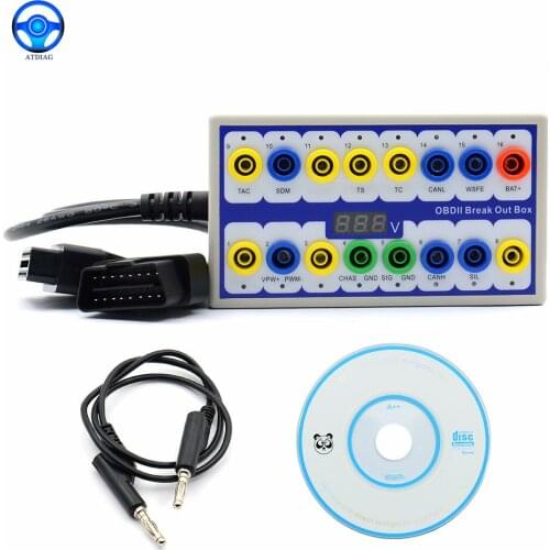 2019 New Auto car Break out Box OBDII obd Breakout Box Car Protocol Detector car obd2 interface car monitor with Pin Out Box