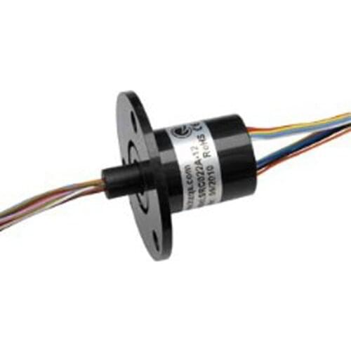 250RPM Capsule Double Contact Dia.22mm 12 Wires Electronic Conductive Rotary Joint Slip Rings 2A Slewing Ring Connector SRC022A